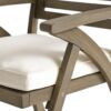 Helen - Outdoor Acacia Wood Dining Chair (Set of 2) - Gray / Creme - Image 11