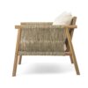 Modern Outdoor Woven Lounge Chair Set With Solid Wood Frame And Polyester Cushions - Teak - Image 6