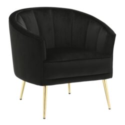 Tania - Contemporary / Glam Chair - Gold / Black