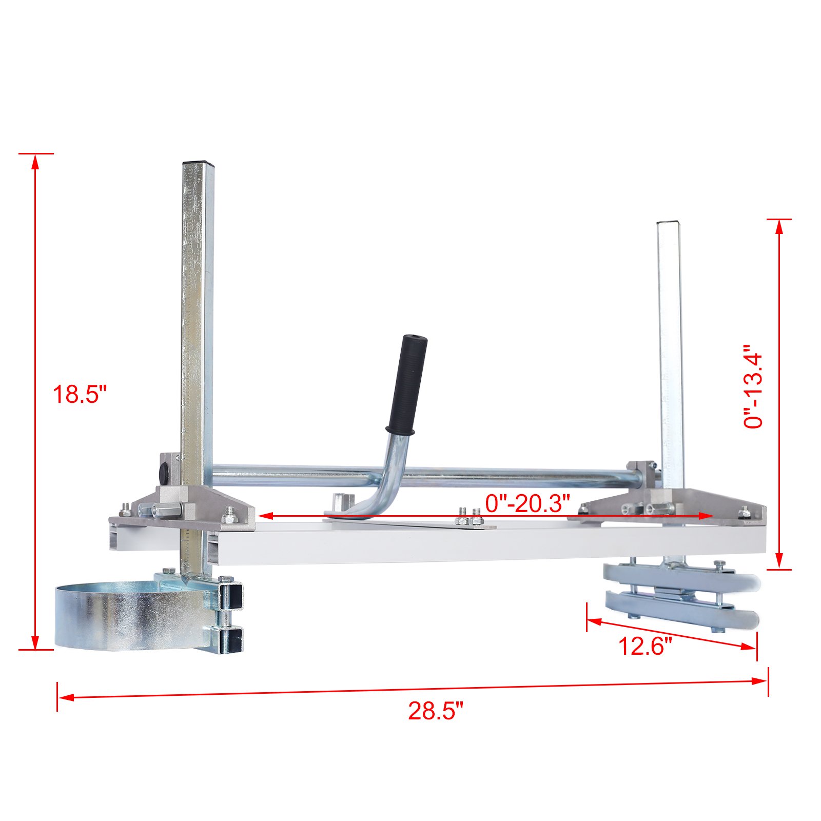 Portable Chainsaw Mill Aluminum Steel Planking Lumber With Adjustable Milling Bar 14 To 24" - Silver - Image 3