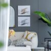 Large Rectangular Diptych Wall Art, Wall Decor For Living Room Bedroom Office Hallway (Set of 2) - Multicolor - Image 3