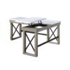 Talmar - Marble Top & Rustic Writing Desk With Lift Top - Oak - Image 4