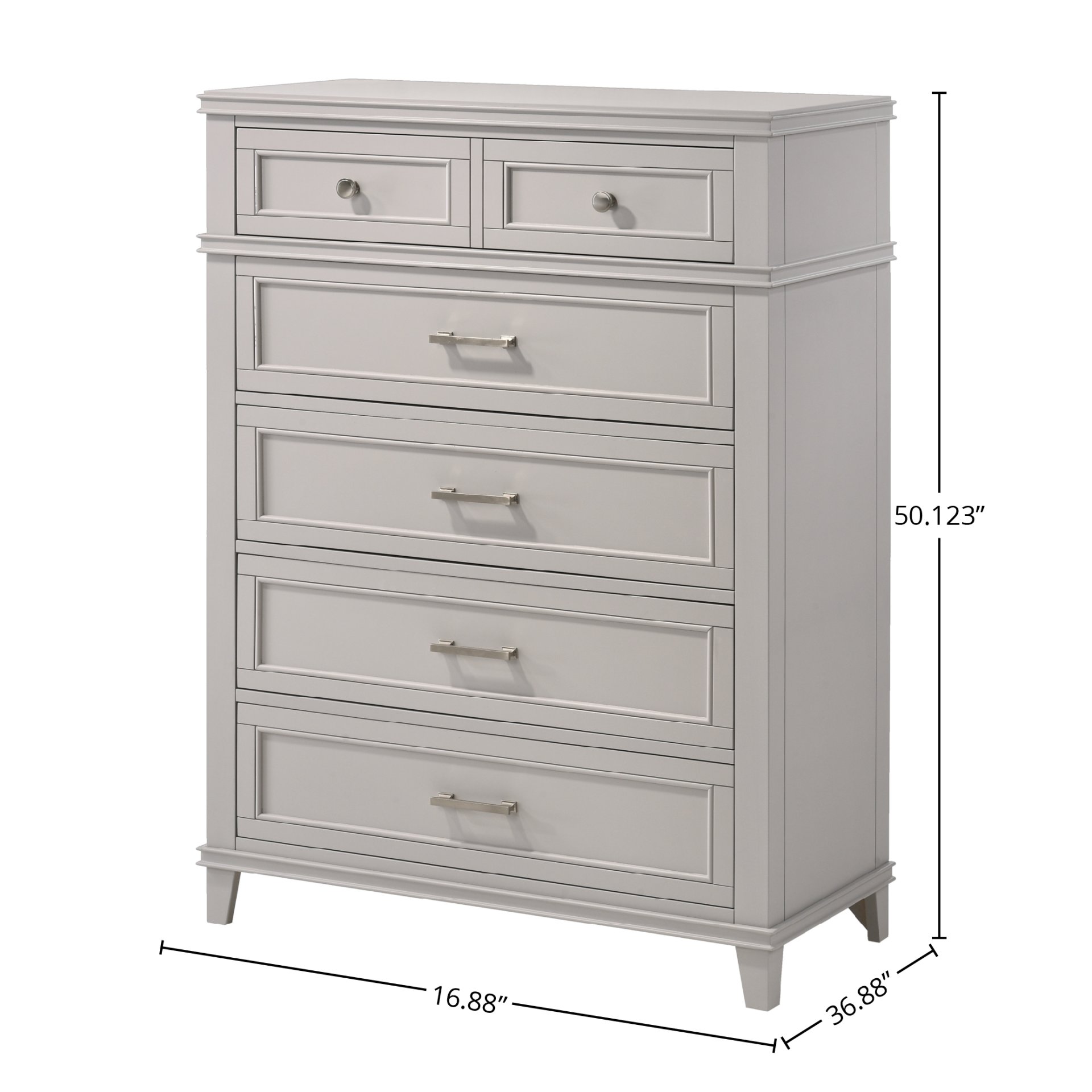 5 Drawer Chest - Gray - Image 4