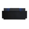 LED Coffee Table, Modern Center Table, Coffee Table With Open Storage Compartment And 2 Hidden Drawers For Living Room - Black - Image 6