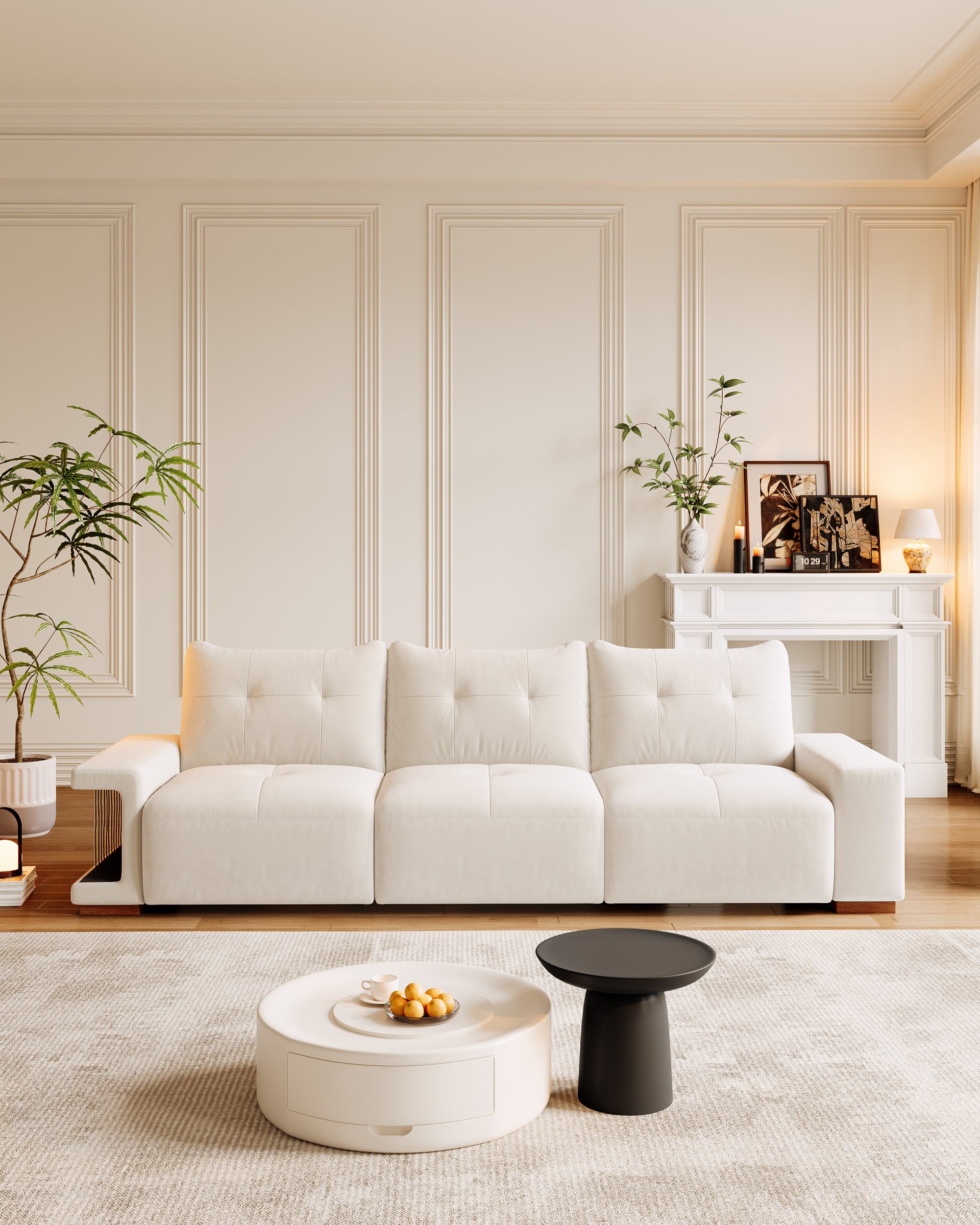 3 Seater Sofa Couch For Living Room, Modern Couches For Small Space, Cat Nest Sofa, For Cat Friendly, Comfy Couch With Waterproof And Cat Scratch Resistant Fabric - Image 27