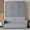 Full Size Murphy Wall Bed With Cushion - Gray - Image 15