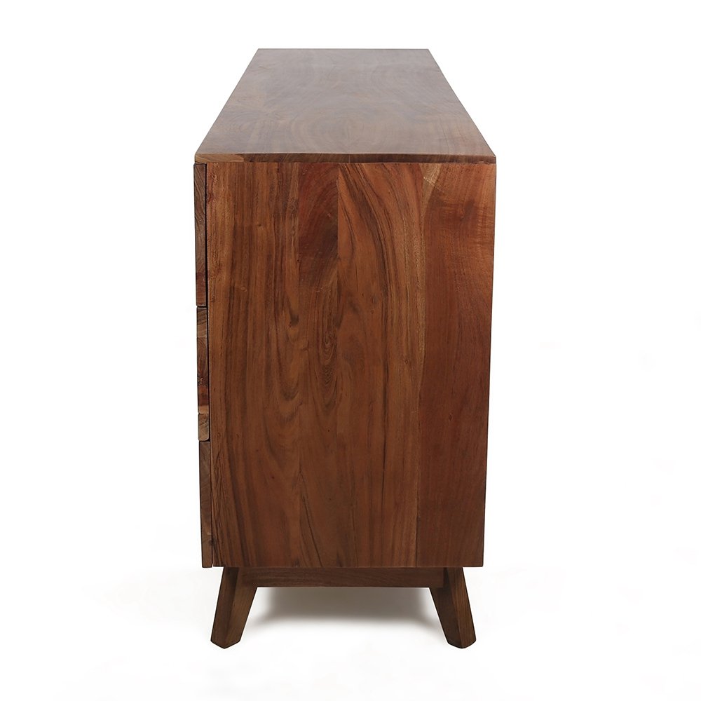 Sierra 6 Drawer Sideboard, Wood Credenza / Cabinets / Chests / Nightstands - Natural Wood / Brown - Image 5