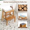 2 Step Stool, Indoor / Outdoor Use - Acacia Wood - Image 4