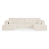 Modern Minimalist U - Shape Modular Sectional Sofa Sleeper - Beige - Image 9