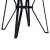 Mid Century Modern Round Dining Table With Metal Legs And Shelf - Brown - Image 6