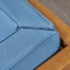 Outdoor Club Chair, Acacia Wood Patio Chair With Fabric Cushion For Backyard, Poolside, Garden Or Porch - Pecan / Blue - Image 10