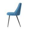 Modern Velvet Dining Chair Set Fabric Upholstery, Metal Legs (Set of 4) - Blue / Black - Image 11
