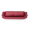 Modern Glam 3 Seater Sofa With Velvet / Gold Iron Legs - Natural - Image 7