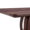 Modern Minimalist Texture Sticker Patterned Rectangular Coffee Table - Walnut Dark Brown - Image 15