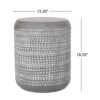 Outdoor Side Table With Cylindrical Shape - White - Image 3