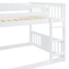 Full Over Full Bunk Bed With Ladder - White - Image 3