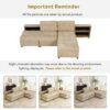 Versatile Sofa Bed Modular Sofa Free Combined Sofa With 2 Storage Racks - Brown - Image 8