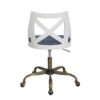 Charlotte - Farmhouse Task Chair - Antique Copper / White / Blue - Image 4