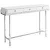 Accent Console Table For Entryway, Storage Drawer, Glossy Contemporary & Modern - White - Image 2