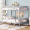 Full Over Full Metal Bunk Bed - Sliver - Image 10