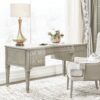 Dauphin - Gold Accent 5 Drawer Executive Desk - Gray Cashmere - Image 19