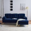 Modern L Shaped Sectional Sofa For Living Room And Bedroom - Blue - Image 4