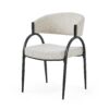 Contemporary Upholstered Dining Chairs With Metal Legs (Set of 2) - Beige - Image 7