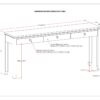 Cosmopolitan - Wide Console Sofa Table - Mahogany Brown - Image 10