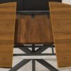 Retractable Dining Table, Round Extendable 6 Person Table - Walnut - Image 6