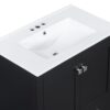 Bathroom Vanity With Single Sink, Combo Cabinet Undermount Sink, Bathroom Storage Cabinet With 2 Doors And A Drawer, Soft Closing, Multifunctional Storage, Solid Wood Frame - Black - Image 21