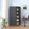 15 Door Lockers With Lock For Employee Storage - Black - Image 2