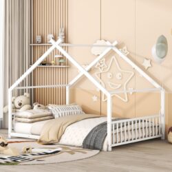 Full Size House Bed - White