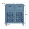 2 Door 2 Drawer Cabinet, American Furniture, Suitable For Bedroom, Living Room, Study - Blue - Image 3