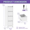 Steelcraft Pro 4 Drawer Vertical File Cabinet With Lock For A4 Legal / Letter Size, Metal - Brushed Nickel - Image 3
