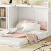 Full Size Murphy Bed With Shelves, Cabinets And USB Ports - White - Image 17