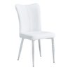 Modern Minimalist Dining Chairs (Set of 4) - White / Silver - Image 10