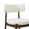 Mid Century Modern Dining Chairs With Upholstered Seat - Walnut / Beige - Image 12