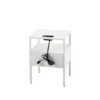 Rattan End Table With Power Outlet & USB Ports, Modern Nightstand With Drawer And Metal Legs, Side Table For Living Room, Bedroom (Set of 2) - White - Image 10