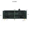 Modern Light Luxury Style Large Storage Space Sideboard With 4 Doors And Rebound Device - Olive Green - Image 3