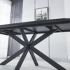 Modern Dining Table, MDF With Paper Finish, Metal Leg Powder Coating - Gray / Black - Image 4