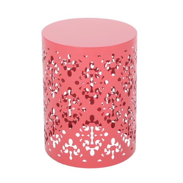Outdoor Metal End Table Large - Coral