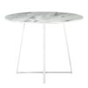 Cosmo - Contemporary / Glam Dining Table - Chrome / White - Image 4