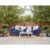 Outdoor Wicker Patio Sofa Set With Feet, 4 Piece Modular Design, Weather Resistant Rattan - Espresso - Image 7