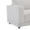 Modern Square Arm Sofa With Soft Fabric Upholstery, Deep Cushions, Sturdy Wooden Legs - White - Image 13