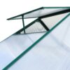 6.3'x12.2'x7' Polycarbonate Greenhouse, Heavy Duty Outdoor Aluminum Walk-In Green House Kit With Rain Gutter, Vent And Door For Backyard Garden - Green - Image 10