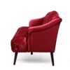 Comfy 3 Seat Sofa With Wooden Legs, For Living Room And Study - Wine Red - Image 10