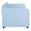 Upholstered Daybed Sofa Bed Twin Size With Trundle Bed And Slat - Light Blue - Image 6
