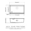 Kitchen Sink Workstation Undermount Sink, Granite Composite, 30" X 19" - White - Image 8