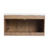 Floating Bathroom Vanity With 36" Cabinet And Resin Sink Soft Close Doors Plywood Construction - Imitative Oak - Image 11