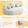 High Back Bean Bag Sofa Couch For Adults And Kids, Comfortable Lounger, Indoor & Outdoor Use - White - Image 7